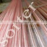 Bespoke Pink String Curtain With Clear Crystal Beads