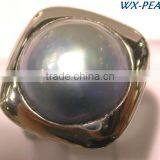 Latest Pearl Ring Design With Diamond Rings Tahitian Pearl Ring thumbnail-2