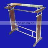 Square Cloth Rack With Glass and Wood