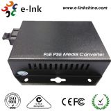 Wall-Mounted 10/100Mbps Fast Ethernet PoE-PSE Fiber Media Converter