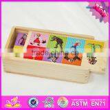 2016 Hot Sale Funny Children Wooden Domino Puzzle W15A065 thumbnail-5