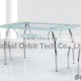 Modern Simple Dining Table Set Dining Room Designs Glass Dining Table and Chair thumbnail-6