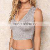 Latest Top Designs for Women Soft Sleeveless Hoodie Crop Top HST3787 thumbnail-5