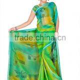Flower Printed Saree in Different Color thumbnail-2
