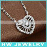 Silver Pumpkin Pendant Necklace thumbnail-1