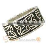 Silver RIng With Black Enamel (DTSR 00147) thumbnail-1