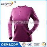 Women Clothing Gym Apparel Thermal Wicking Antibacterial Long Sleeve Sublimation T Shirt thumbnail-4