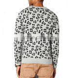 Rib-knit Hem Crew Neck Long Sleeve Leopard Pullover Sweater Knitting Pattern thumbnail-3