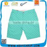 Twill Washed Out Classic Loose Green Chino Shorts For Men thumbnail-1