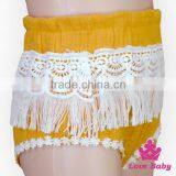Unisex 0-1years Infant Clothes Plain Color Lace Tassles Newborn Baby Size Toddler Beach Bubble Shorts Diaper thumbnail-5