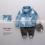 S16370A Children Clothing Boy Windbreaker Baby Denim Coats thumbnail-1