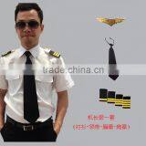 Juqian Good Quality Tailor Made Fitted Blouse Dress Shirt White Airline Pilot Uniform Pilot Uniform Shirt thumbnail-2