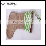 Monogrammed Burlap Christmas Stocking thumbnail-4