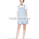 Women's Summer Casual Light Blue Denim Jeans Hot Shorts/short Suspender Bib Overalls thumbnail-5
