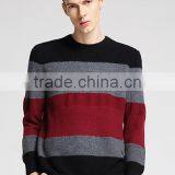 Men Fashioned Jacquard Strip Knitted Pullover Sweaters With Wholesale Price thumbnail-3
