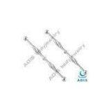 Unique Silver Surgical Steel Gauge Ear Piercing Industrial Barbell Jewelry For Wedding thumbnail-1