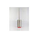 Toilet brush Stainless steel toilet brush holder in cylindrical shape with red silicone base