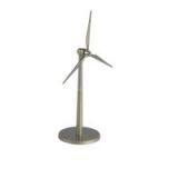 Die Cast Zinc Alloy Mini Metal Wind Turbine With Nickel Plating