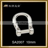 High quality china wholesale 6mm inner diameter open D ring with copper screw