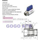 High Quality MINI Ball Valve Stainless Steel 304 1/8 1/4 3/8 1/2 BSP Female Male Thread Brewer Hardware 2 Way Ball Valve thumbnail-2