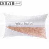 2018 Spring Design 30*50CM Velvet Geometry Applique Cork Sofa Waist Cushions thumbnail-1