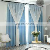 2020 News Cheap 100 Polyester Blue Color Ceiling Drapes Decoration Fabric For Bedroom Cortinas Living Room Window Curtain thumbnail-2