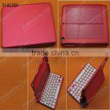 Bluetooth Keyboard for IPad Mini,red Plastic Keyboard + Leather + pc Case Ultra-light and Thin Bluetooth Keyboard With 7color ba