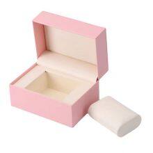 High Grade PU Watch Box Wooden Ring Necklace Pendant Set Box Jewelry Display Box thumbnail-4