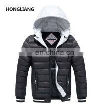 Wholesale Custom Large Size Fashion Trend Men's Long-sleeved Down Warm Hooded Smart Heating Adjustable Temperature Jacket thumbnail-5