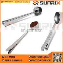 New Stainless Steel Metal Coffee Long Handled Tea Spoon With Bag Clip thumbnail-4