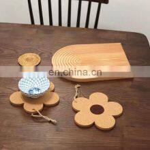 Classy Flower Design Fancy Personalized Mug Trending Luxury Christmas Custom Wood Coasters thumbnail-3