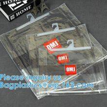 VINYL HANGER HOOK BAGS, UNDERWEAR PACKING, HANGER HOOK PLASTIC BAGS, HANGER ZIPPER BAGS, HANGER SLIDER BAGS BAGPLASTICS