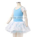 Child Short Sleeve Wedding Lace Tutu Dress thumbnail-2