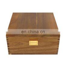 MSL 12 Compartments Large Acacia Wood Tea Bga Box Storage Organizer With Lock thumbnail-1