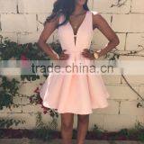 V Collar Sexy Sleeveless Dress Miniskirt Nightclub Dress thumbnail-2