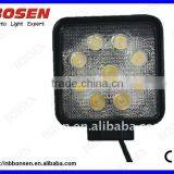10-30V Input for Tractor Mining SUV Heavy Duty 27W Square Shape LED Work Light