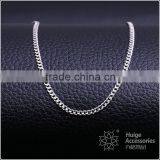 Hot New Products for 2015 Latest Design Rhodium Plated Curb Chain Necklaces Jewellery thumbnail-1