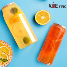 Factory Wholesale Price Disposable Transparent Bubble Tea Coffee Pet Cans Plastic Juice Bottles Pet Cans for Beverage thumbnail-4