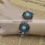 2015 YiWu New Products Bohemian Turquoise Hollow-out Flower Bracelet thumbnail-2