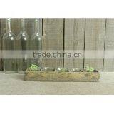 Wooden Vintage Handmade Home Decor Tealight Votive Tray Candle Holder thumbnail-5