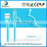 REMAX High Quality 2in1 Double-Sided USB Charger Data Sync Cable For Iphone 6 5S Samsung thumbnail-1