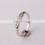 Wholesale China Factory High Quality Low Price Silicone Wedding Ring Silver Ring With Zircon thumbnail-2