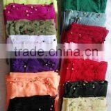 Hot Selling Self-made Plain Hijab Shawl Women Colorful Pearl Scarf Quality Choice thumbnail-4