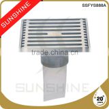 SSFYS888A Bathroom and toilet square stainless steel sink basket strainer