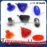 Factory Supply Red Wine Glass Shaped 3.5mm Audio Splitter thumbnail-1