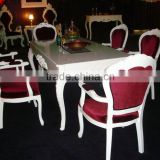 Red and white European style dining room set D1050