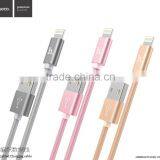 HOCO X2 Knitted Charging Cable for Apple/Android Mobile Phone Micro USB 2in1metal Weave Sync Data Cable for Apple/Android Phone thumbnail-3