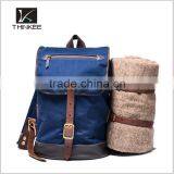 High Quality Custom Design Your Logo Navy Hiking Canvas Backpack