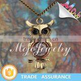 Yiwu Market Best Selling Cute Steampunk Owl Clock Shaped Necklaces Quality Choice thumbnail-3