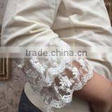 New Organic 95% Cotton 5% Spandex Best Selling Blank White Ruffles Kids t Shirt Wholesale thumbnail-1